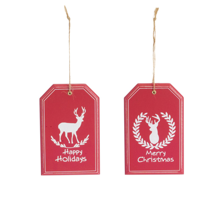 Tag Ornament with Deer