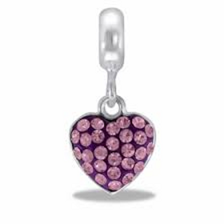 June Heart Dangle Davinci Bead