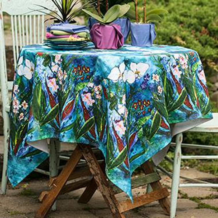 Rainforest Orchid 54" x 54" tablecloth by April Cornell