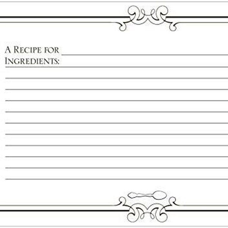 Initial Gourmet Plain Recipe Cards