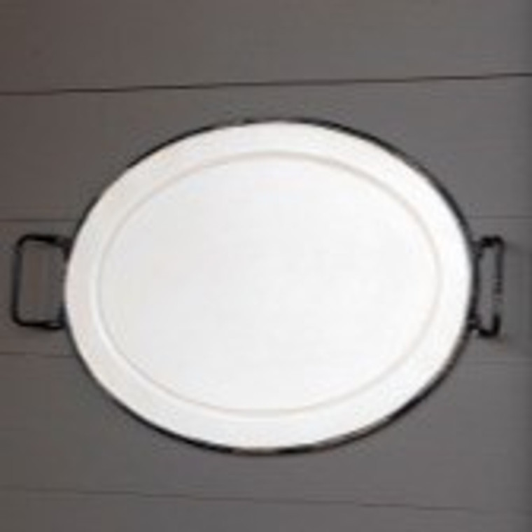 Enamel Painted Round Tray