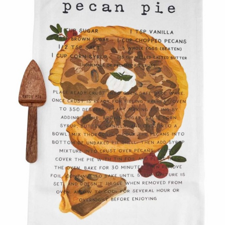 Pecan Pie Recipe Towel Set