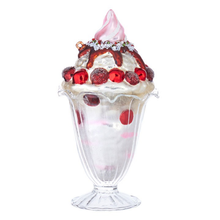 6" Ice Cream Sundae Ornament