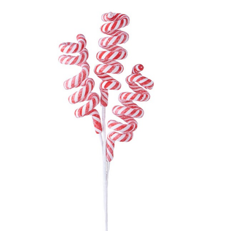 25" Swirl Candy Cane Spray