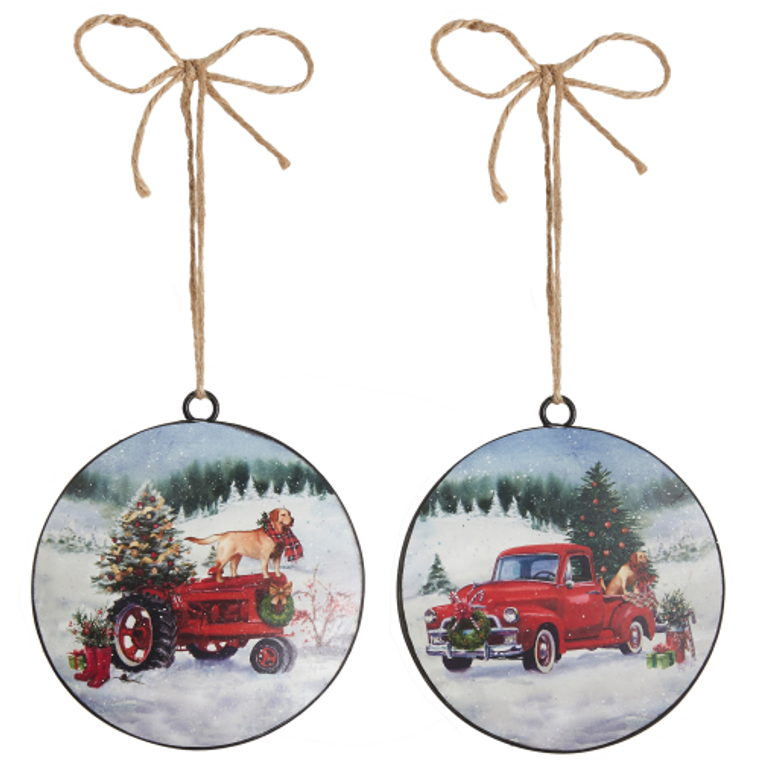 6" TRUCK AND TRACTOR DISC ORNAMENT