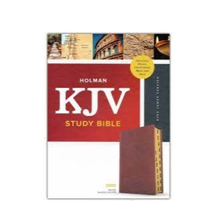 Holman KJV Study Bible, Full Color Bonded Brown, Indexed