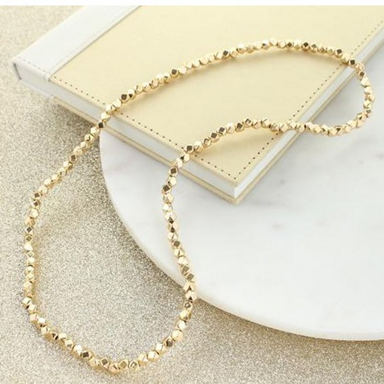 Gold Stretch Necklace 24"