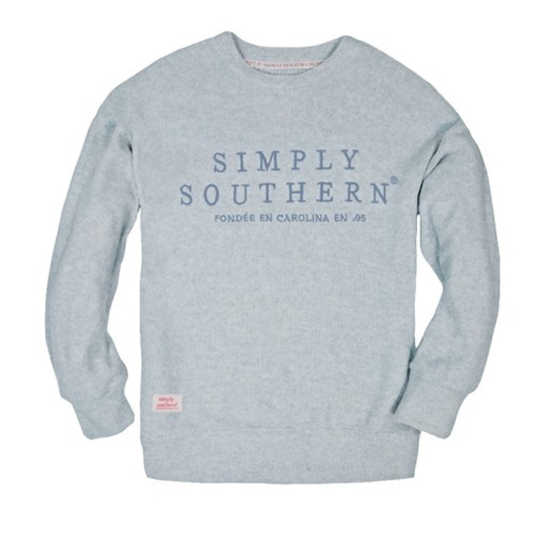 Simply Southern Blue Terry Crew