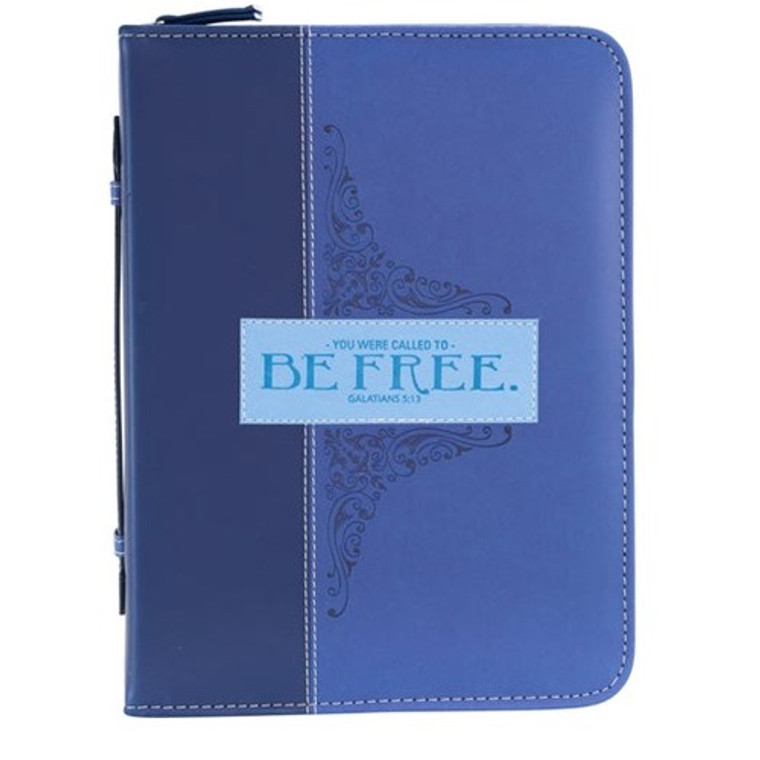 Be Free Blue XL Bible Cover