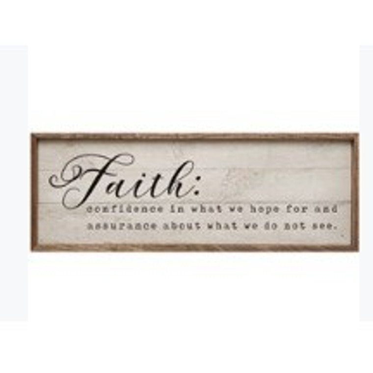 Faith Definition Canvas Sign 12"X4"