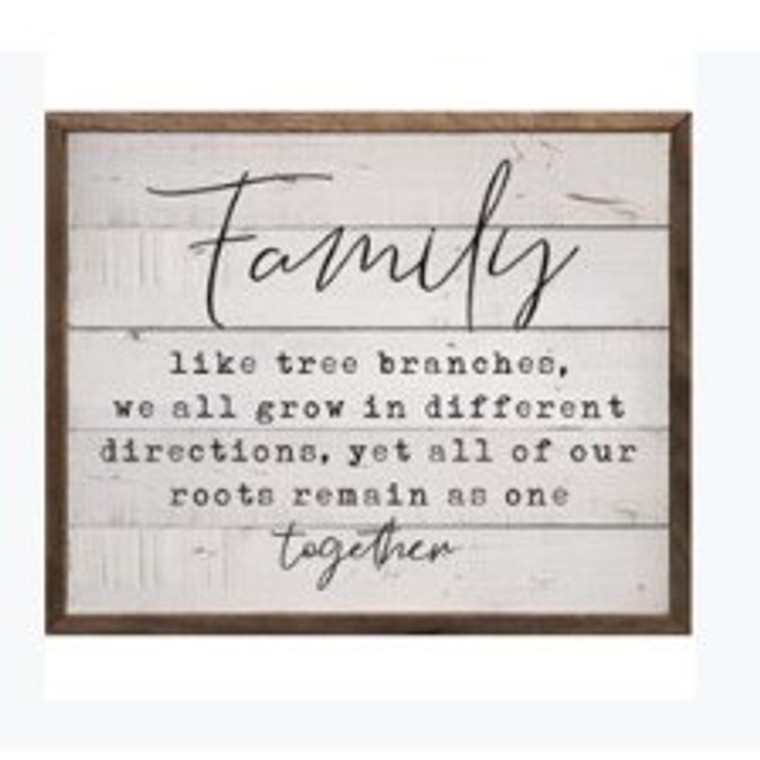 Family Together 10"x8" Canvas Sign