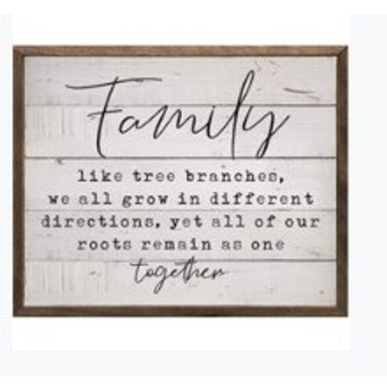 Family Together 20"x16" Canvas Sign