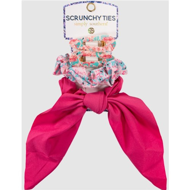 Simply Southern Flamingo Scrunchy Ties