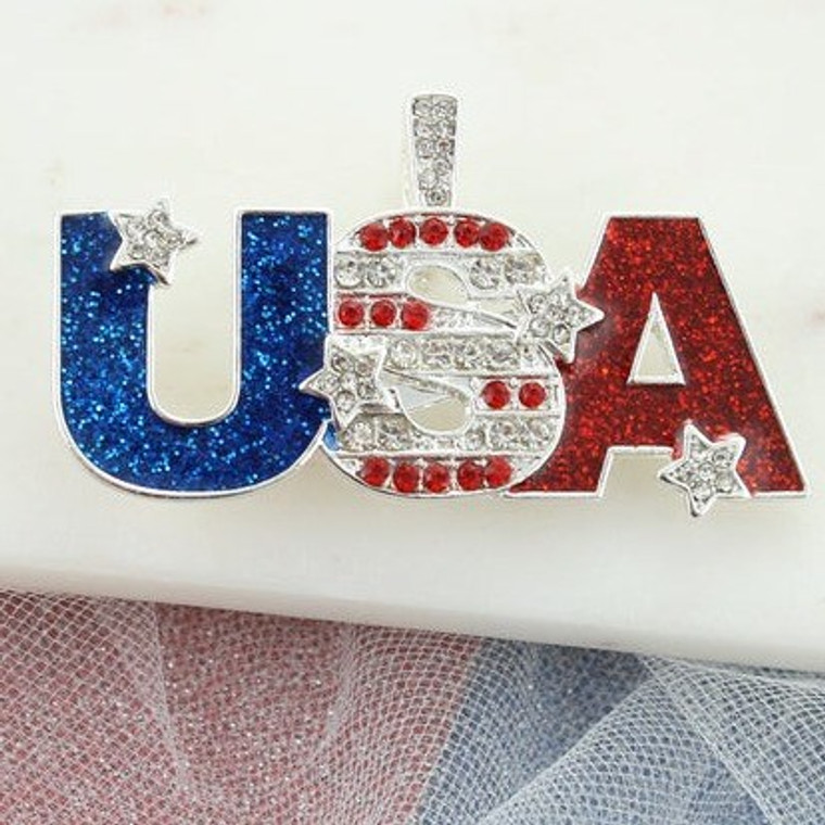 Crystal USA Pin/Pendant