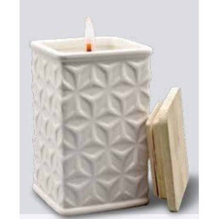 Swan Creek White Collection Summer Rain Square Candle