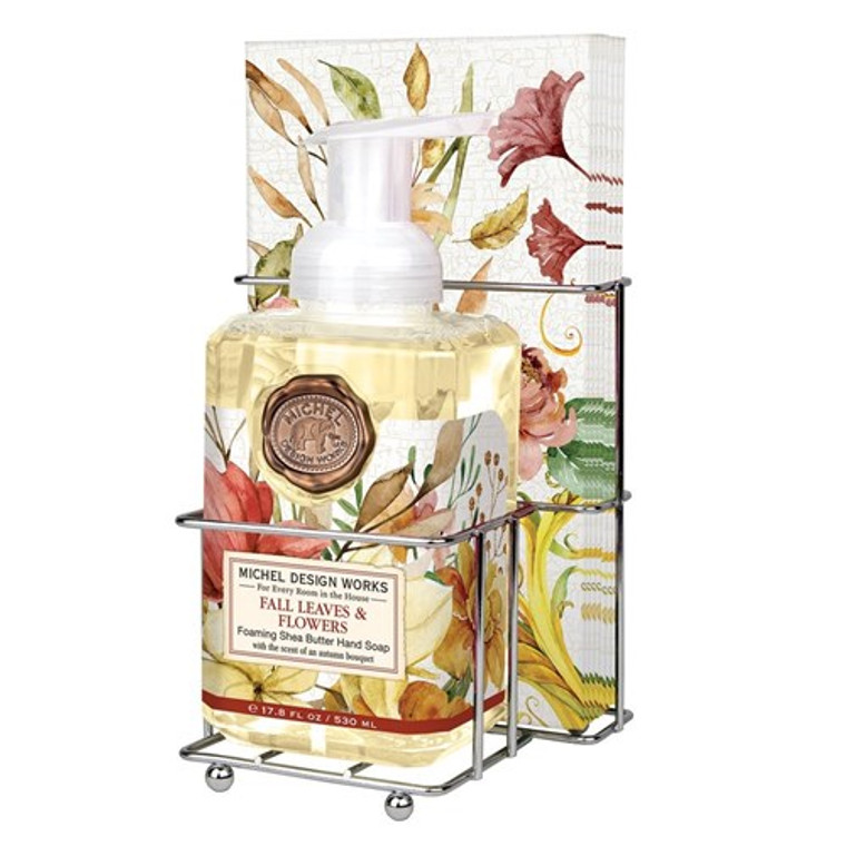 Fall Leaves and Flowers Foaming Soap Napkin Set