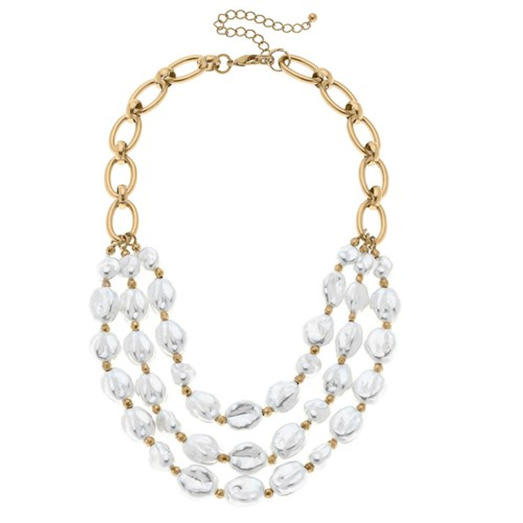 18" Valencia Layered Baroque Pearl Necklace
