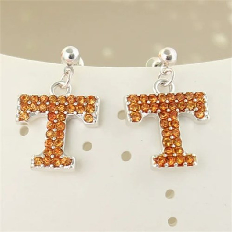 Tennessee Crystal Logo Earrings