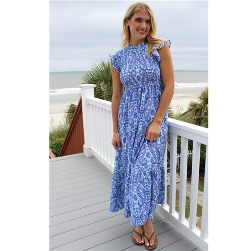 slim fit dress slacks Carmel Paisley Dress – Jennafer Grace