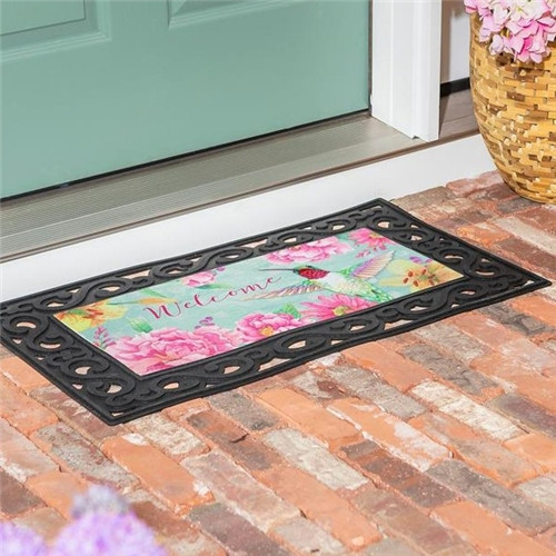 Hummingbird Welcome Mat Welcome Hummingbird Sassafras Switch Mat - McClard's Gifts