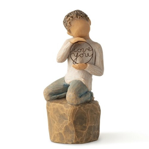 Willow Tree Love You Too (lichtere huid), gebeeldhouwde handgeschilderde figuur Willow Tree Love You Too (lichtere huid), gebeeldhouwde handgeschilderde figuur