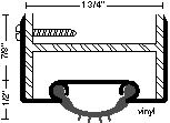 NGP 35EV Vinyl Fin Seal | 48" (4 ft) | Mill Aluminum