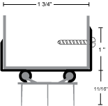 NGP 36ET Thermoplastic Fin Seal | 36" (3 ft) | Mill Aluminum