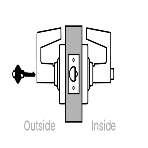 Schlage ALX50 Entrance Lock | FSIC Cylinder | Saturn Lever | Satin Chrome (626) | Grade 2