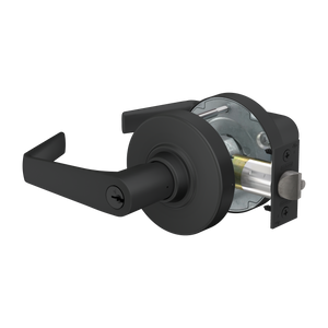 Schlage ALX80 Storeroom Lock | Conventional Cylinder | Saturn Lever | Matte Black (622) | Grade 2