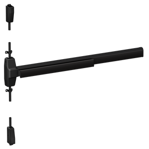 Von Duprin 7827 Wide Stile Surface Vertical Rod Exit Device, Exit Only, Fire Rated, 48 Inch (4 Foot), Matte Black, Non-Handed