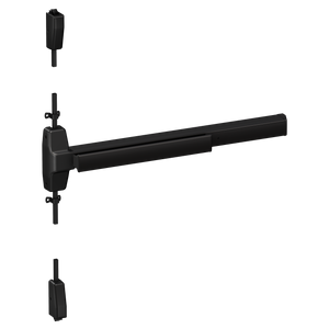 Von Duprin 7827 Wide Stile Surface Vertical Rod Exit Device, Lever Classroom, 36 Inch (3 Foot), Matte Black, LHR - Left Hand Reverse