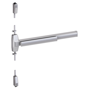 Von Duprin 7827 Wide Stile Surface Vertical Rod Exit Device, Lever Blank Escutcheon, Fire Rated, 36 Inch (3 Foot), Satin Chrome, RHR - Right Hand Reverse
