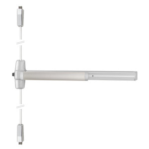 Von Duprin QEL9827-F Surface Vertical Rod | QEL | Lever 06 | Night Latch | Fire Rated | 36" (3 ft) | Satin Aluminum (US28) | Right Hand Reverse