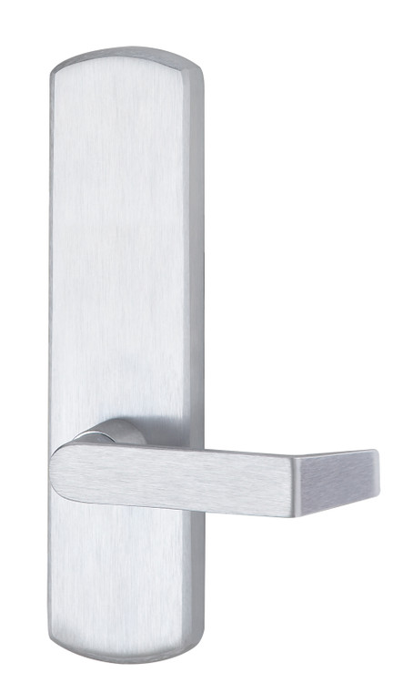Von Duprin 996L-BE-06-R/V | Lever Blank Escutcheon 06 (Rhodes) | Rim and Vertical Rod | Flat Black (US19) | Right Hand Reverse