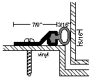 NGP 160VA Perimeter Bubble Seal with Aluminum | 72" (6 ft) | Mill Aluminum