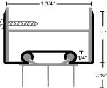 NGP 35ET Thermoplastic Fin Seal | 48" (4 ft) | Mill Aluminum