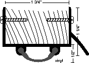 NGP 19V Vinyl Perimeter Seal | 36" (3 ft) | Mill Aluminum