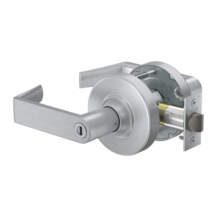 Schlage ALX40 Privacy Lock | Coin Turn | Rhodes Lever | Satin Chrome (626) | Grade 2