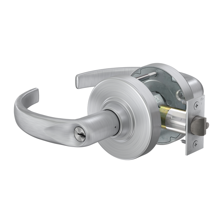 Schlage ALX53 Entrance Lock | Conventional Cylinder | Sparta Lever | Satin Chrome (626) | Grade 2