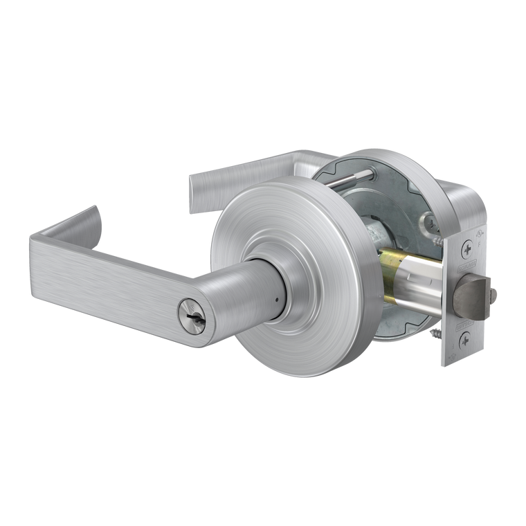 Schlage ALX80 Storeroom Lock | Conventional Cylinder | Rhodes Lever | Satin Chrome (626) | Grade 2