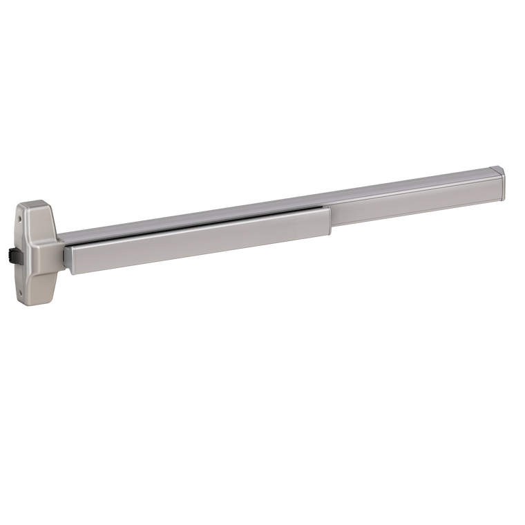 Von Duprin 78 Wide Stile Rim Exit Device, Lever Night Latch, Fire Rated, 48 Inch (4 Foot), Satin Stainless Steel, LHR - Left Hand Reverse