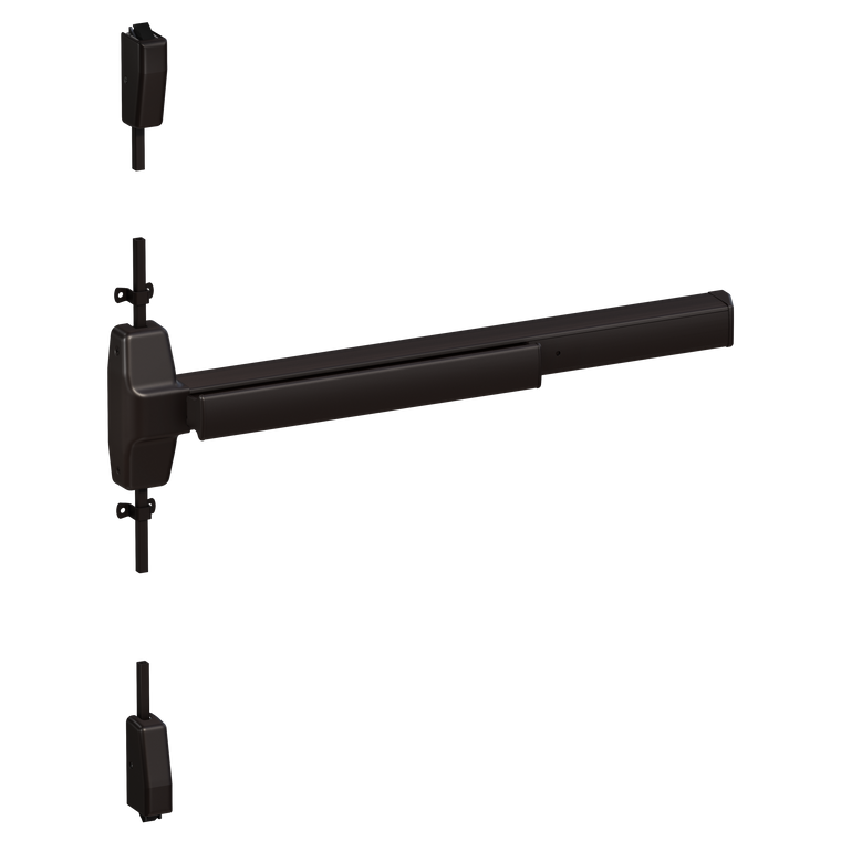 Von Duprin 7827 Wide Stile Surface Vertical Rod Exit Device, Lever Blank Escutcheon, 36 Inch (3 Foot), Dark Bronze Anodized, LHR - Left Hand Reverse