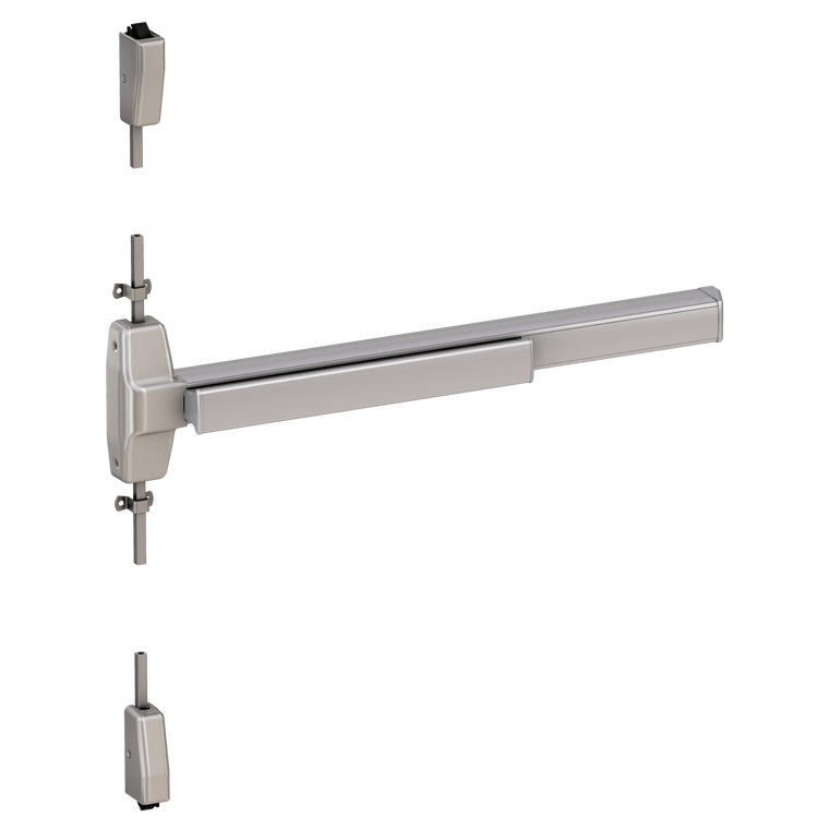 Von Duprin 7827 Wide Stile Surface Vertical Rod Exit Device, Lever Blank Escutcheon, Fire Rated, 36 Inch (3 Foot), Satin Stainless Steel, RHR - Right Hand Reverse