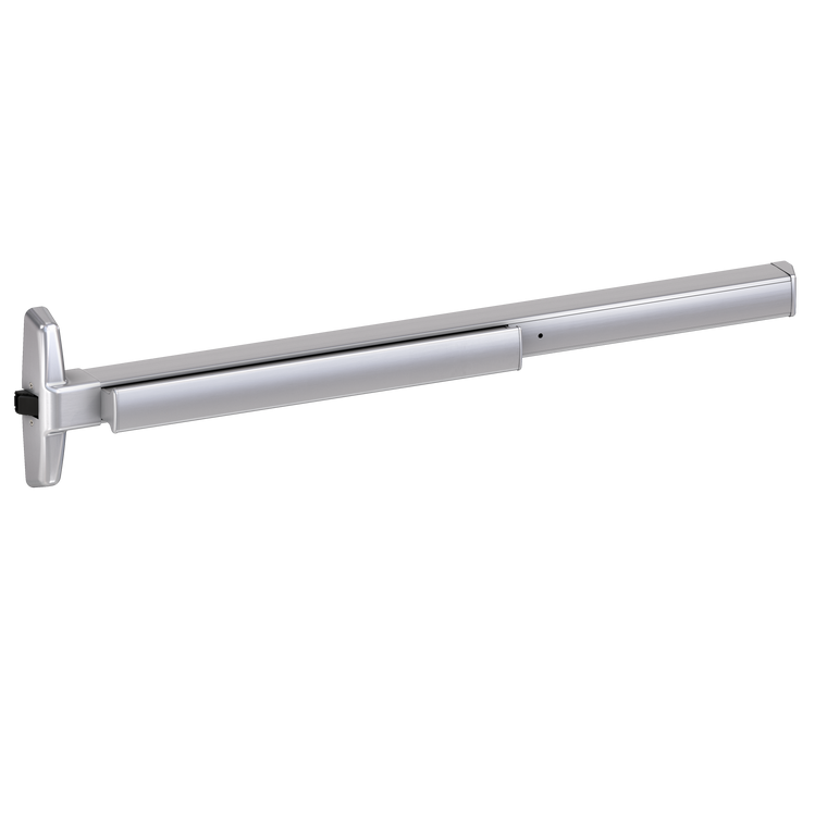 Von Duprin 75 Narrow Stile Rim Exit Device, Lever Night Latch, 48 Inch (4 Foot), Satin Chrome, RHR - Right Hand Reverse