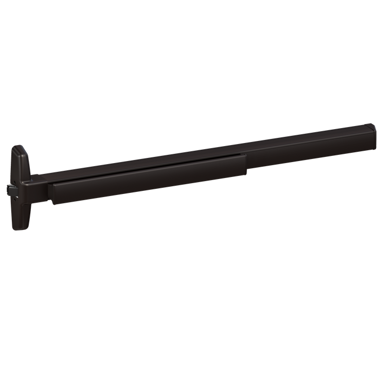 Von Duprin 75 Narrow Stile Rim Exit Device, Lever Blank Escutcheon, Fire Rated, 48 Inch (4 Foot), Dark Bronze Anodized, RHR - Right Hand Reverse