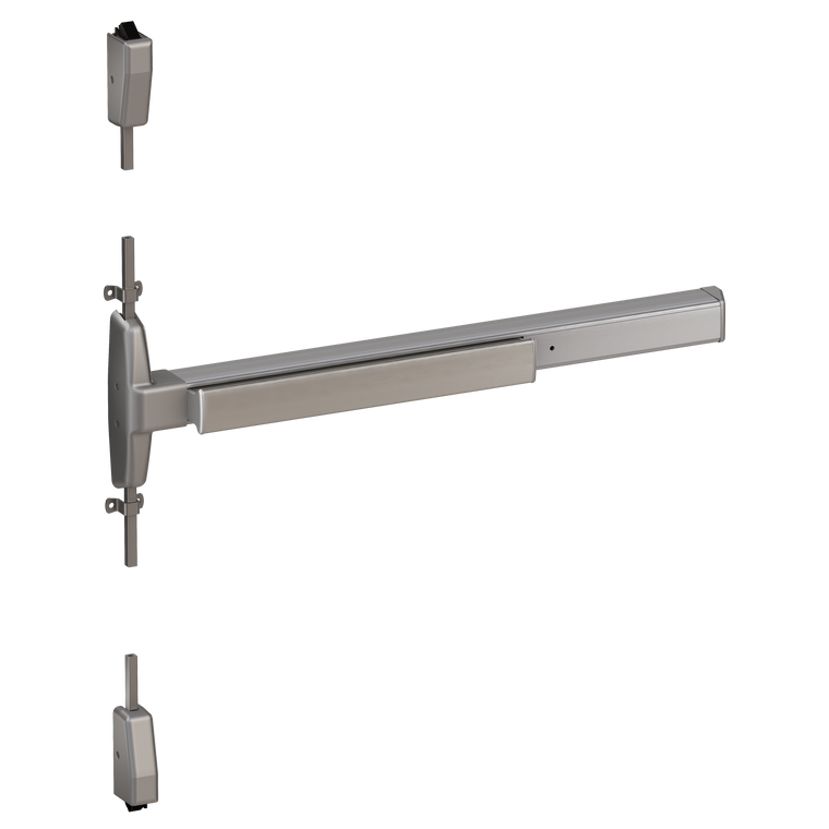 Von Duprin 7527 Narrow Stile Surface Vertical Rod Exit Device, Exit Only, 36 Inch (3 Foot), Satin Aluminum, Non-Handed