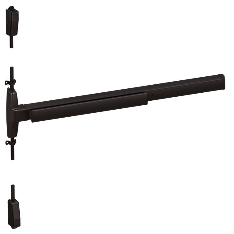 Von Duprin 7527 Narrow Stile Surface Vertical Rod Exit Device, Lever Blank Escutcheon, 48 Inch (4 Foot), Dark Bronze Anodized, LHR - Left Hand Reverse