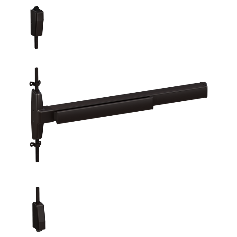 Von Duprin 7527 Narrow Stile Surface Vertical Rod Exit Device, Lever Classroom, Fire Rated, 36 Inch (3 Foot), Dark Bronze Anodized, RHR - Right Hand Reverse