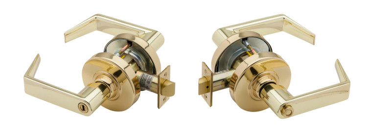 Schlage ND44 Hospital Privacy Lock | Rhodes Lever | Bright Brass (605) | Grade 1