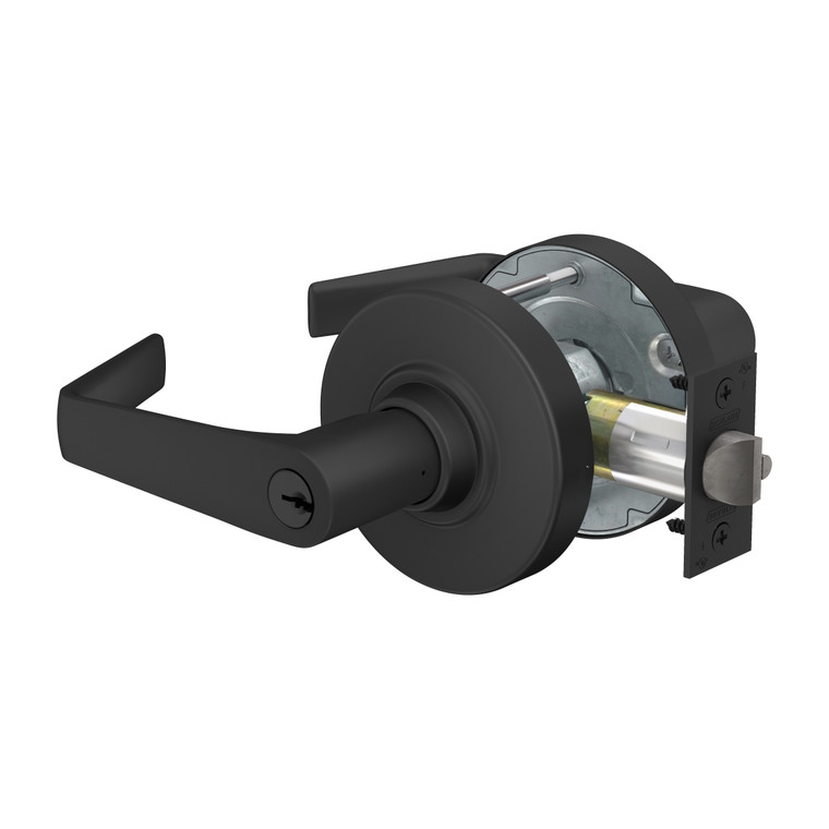 Schlage ND93 Vandlgard Vestibule Lock | Sparta Lever | Matte Black (622) | Grade 1